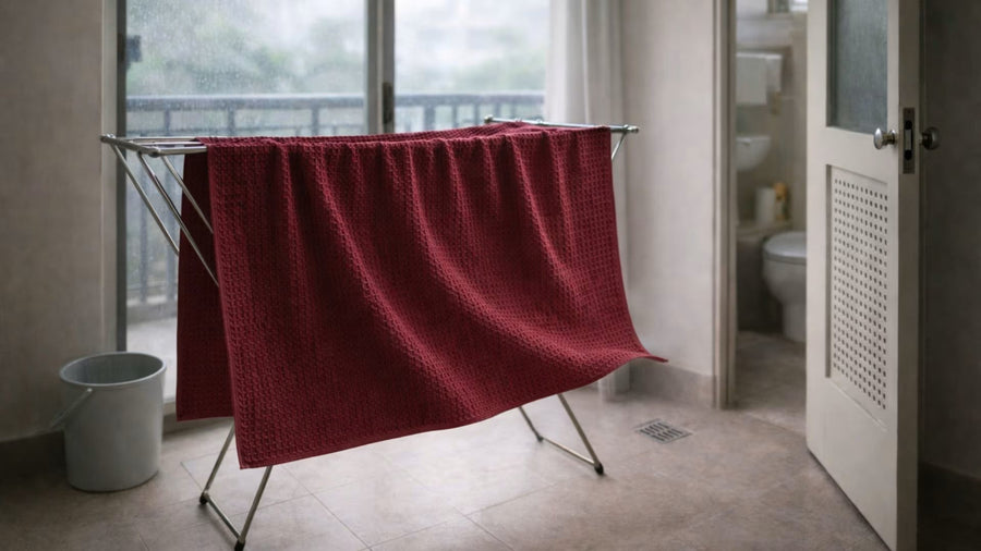 Best Quick-Dry Bathroom Towel for India: Why Waffle Weave Works Better Than Thick Towels